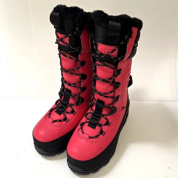 UGG Shasta Gore-Tex Waterproof Snow Tall Boots Pink Black Vibram Women’s Size 8 - Picture 7 of 16